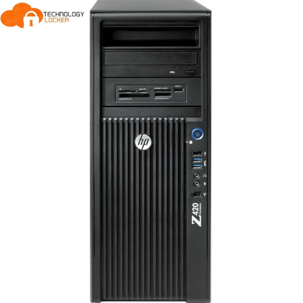 HP Z420 Workstation Tower E5-1620 16GB RAM 256GB SSD Win 10 CUSTOM HDD GPU