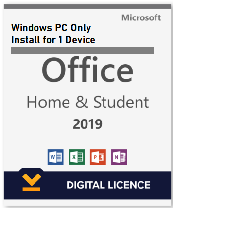 Microsoft Office 2019 Home & Student for One-Windows PC device LifeTime NoReturn