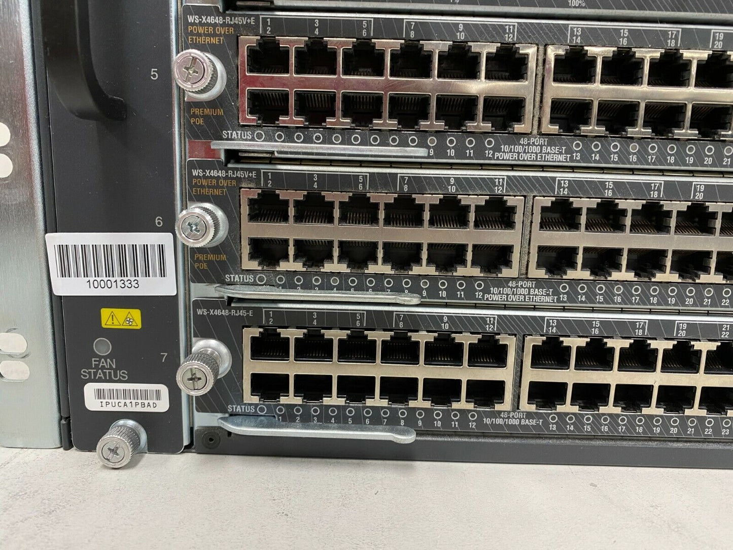 Cisco WS-C4507R+E Chassis 2x WS-X45-Sup6-E 4x WS-X4648-RJ45V+E 4x X2-10GB-SR