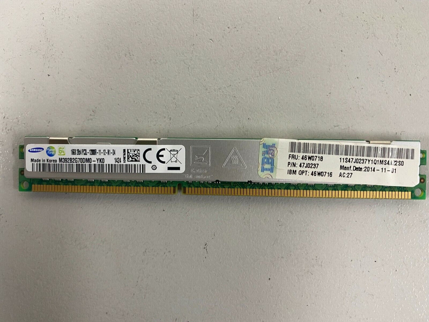 IBM 256GB (16 x 16GB) 2RX4 Server RAM Memory PC3L-12800R DDR3 46W0718 47J0237