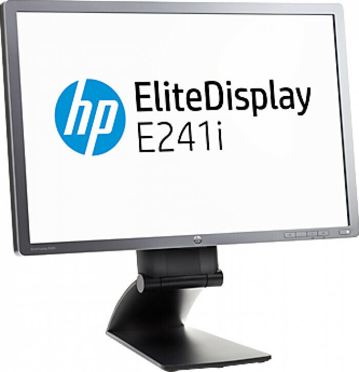 HP EliteDisplay E241i 24" Full HD Widescreen LED Backlit Monitor VGA DVI-D DP