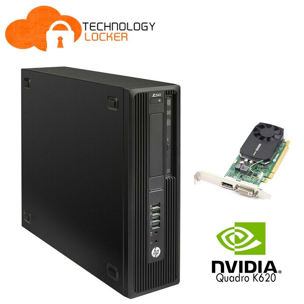 HP Z240 Workstation Tower i7-6700 3.40GHz 16GB RAM 256GB SSD 1TB Win Quadro K620
