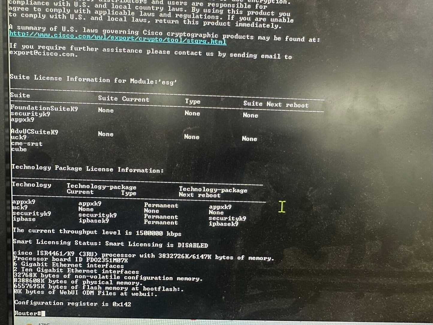 Cisco ISR4461/K9 Cisco 4400 Series Integrated Services Router NIM-2GE-CU-SFP