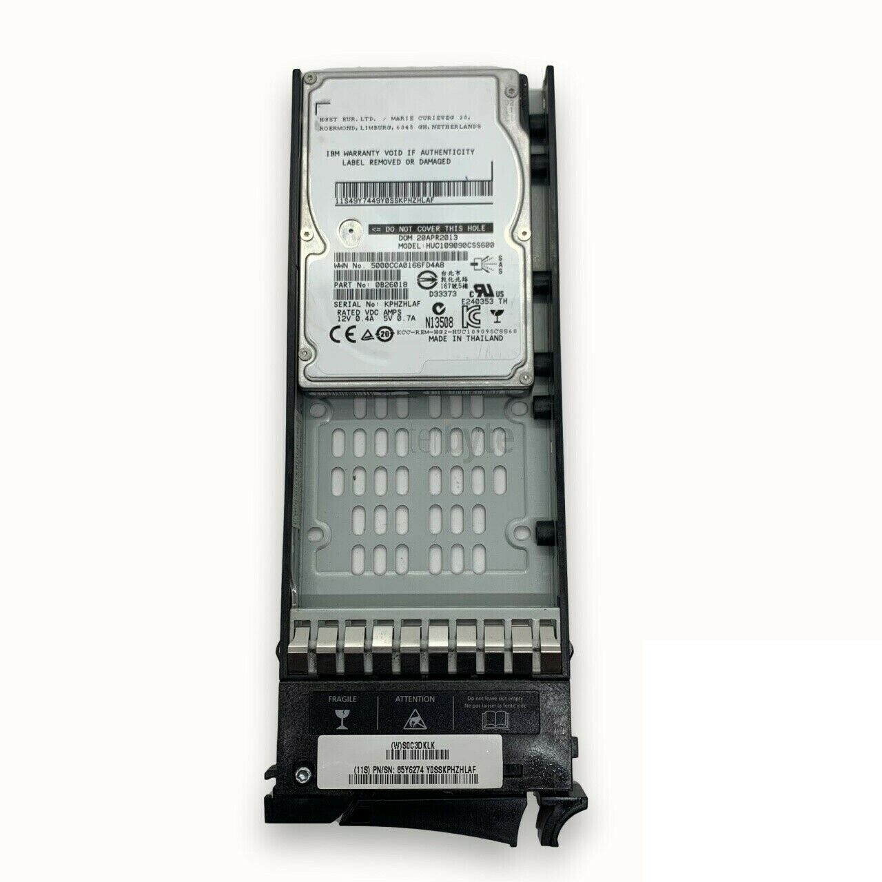 IBM STORWIZE 900GB 2.5'' SFF 10K 6G SAS V7000 Hard Drive 0B26018 85Y6274 00Y2684