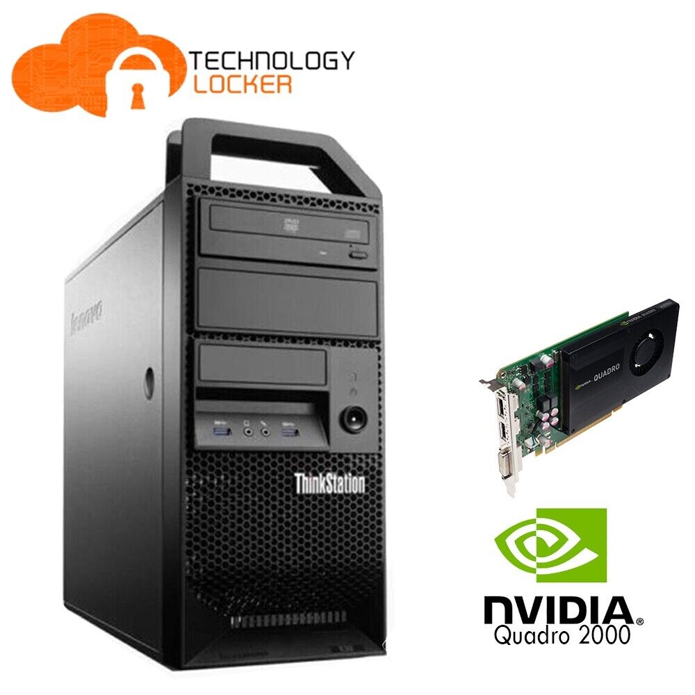 Lenovo ThinkStation E32 Tower Xeon E3-1225 v3 CPU 32GB RAM 1TB SSD Quadro 2000