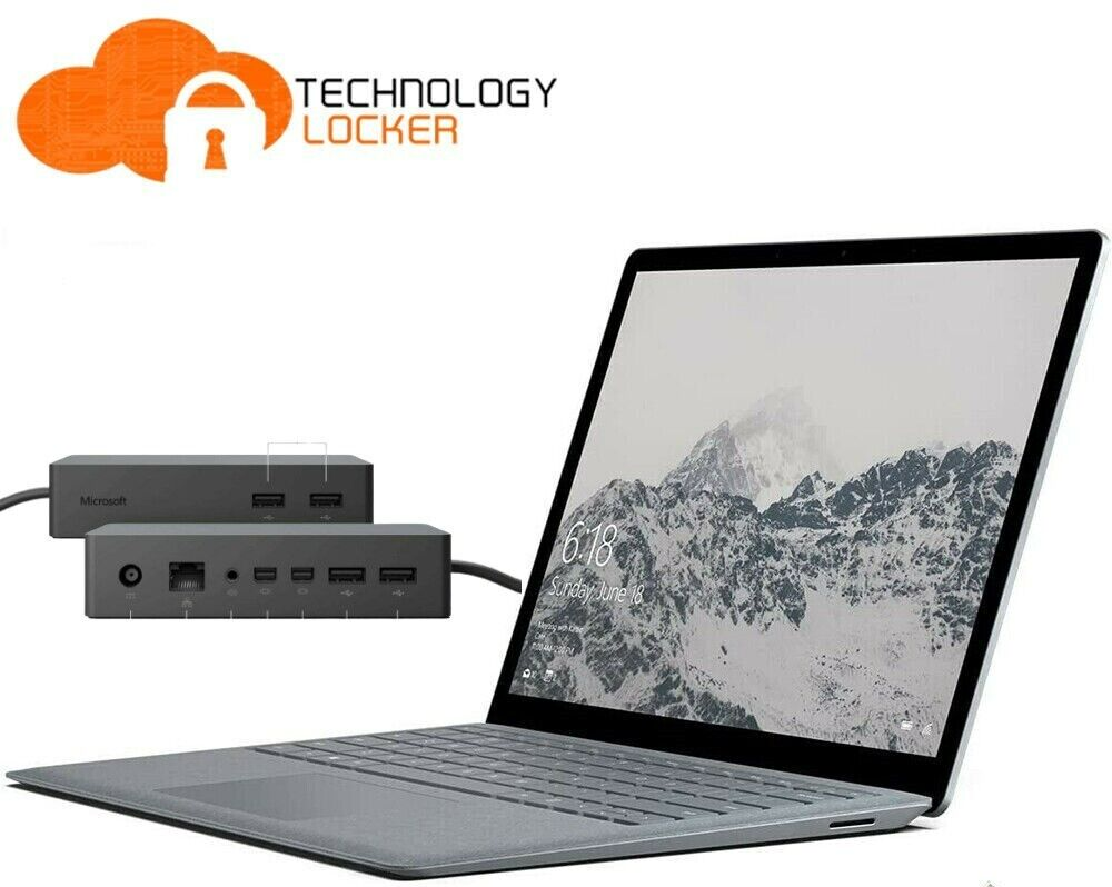 Microsoft Surface Laptop Gen 1 i5-7300U 8GB RAM 256GB SSD Win 11 Touch Dock 1661