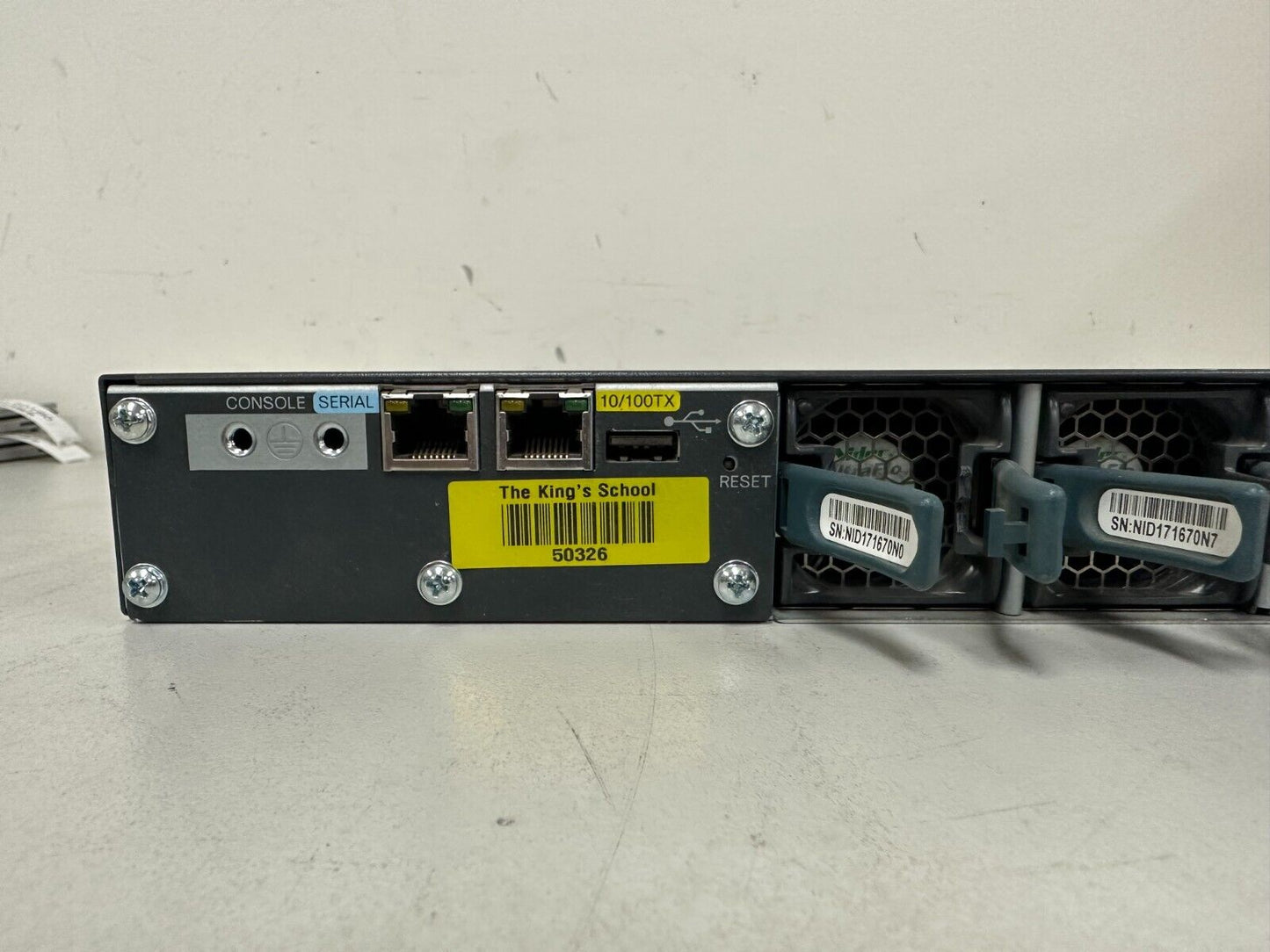 Cisco WS-C3560X-48P-S Catalyst 48 PoE+ Switch with Rack Mount Brackets & 1 PSU
