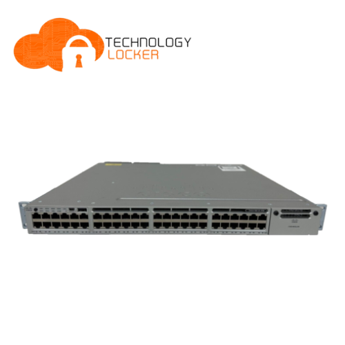 Cisco WS-C3850-48U-S V03 Catalyst 3850 48 PoE+ Switch Mount Rack & 2 PSU