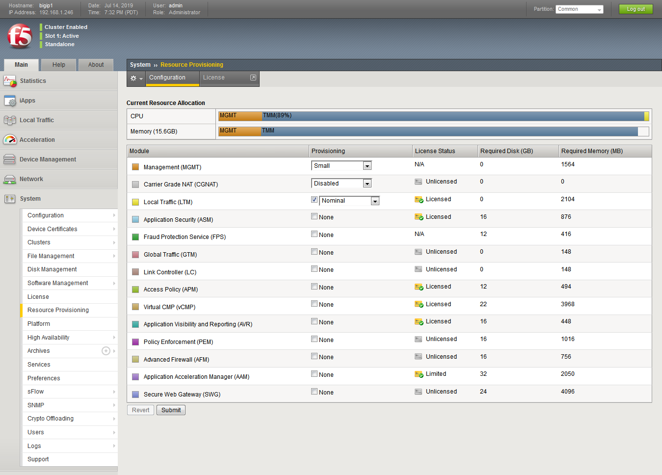 F5 Viprion C2400 Local Traffic Manager with 1 x B2100 Tested with License