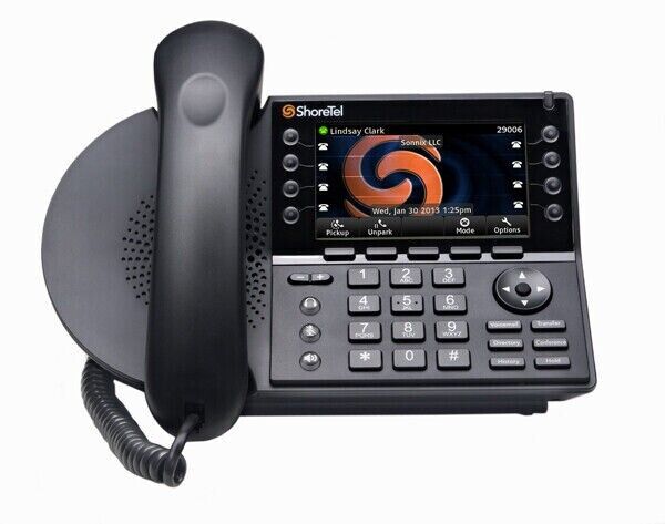 ShoreTel IP485G IP VoIP Gigabit Color Display Black PoE Business Office Phone