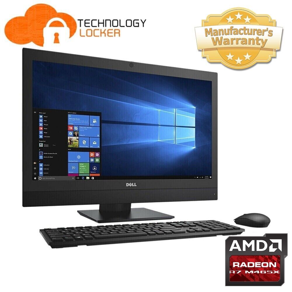 Dell Optiplex 7450 AIO PC i5-7500 3.40GHz 8GB RAM 512GB SSD Win 11 Radeon R7 WTY