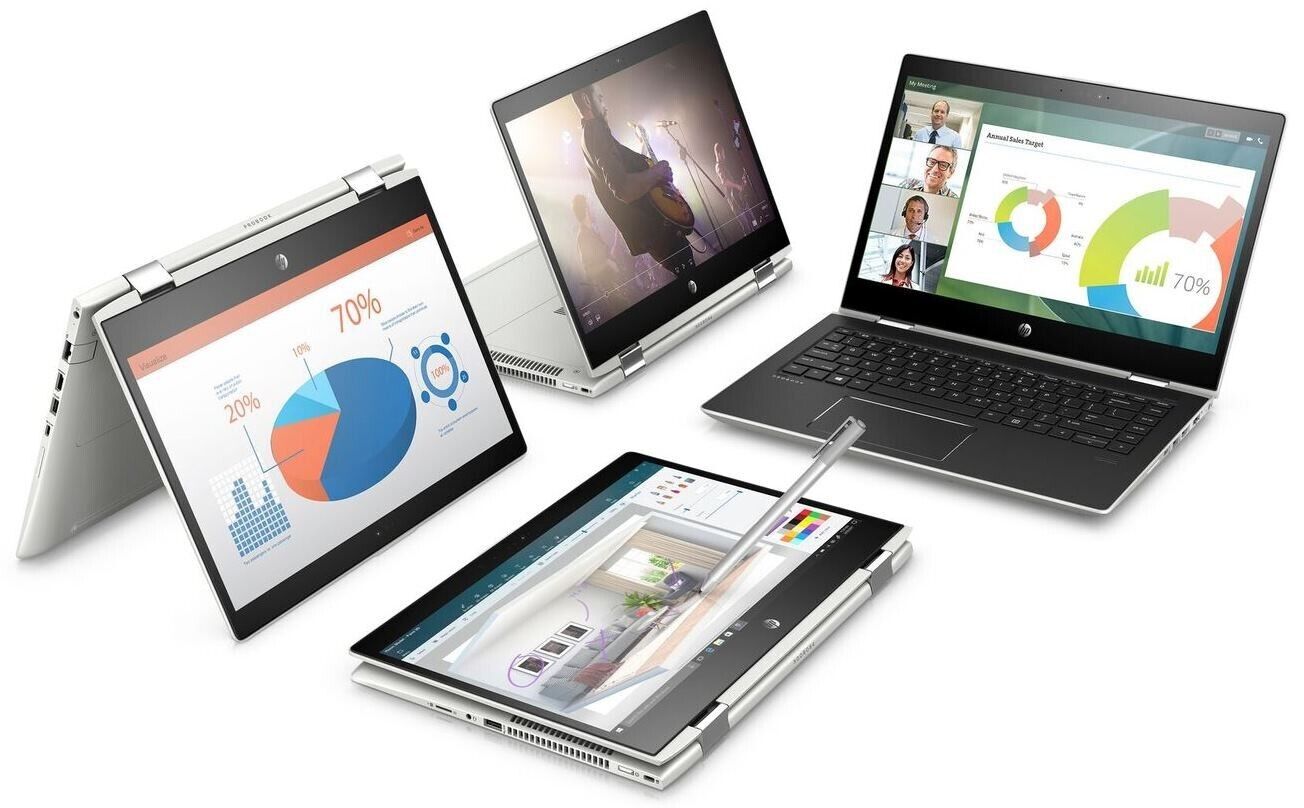 HP ProBook x360 440 G1 Laptop i7-8550U 16GB RAM 512GB SSD Win 11 Pro FHD Touch