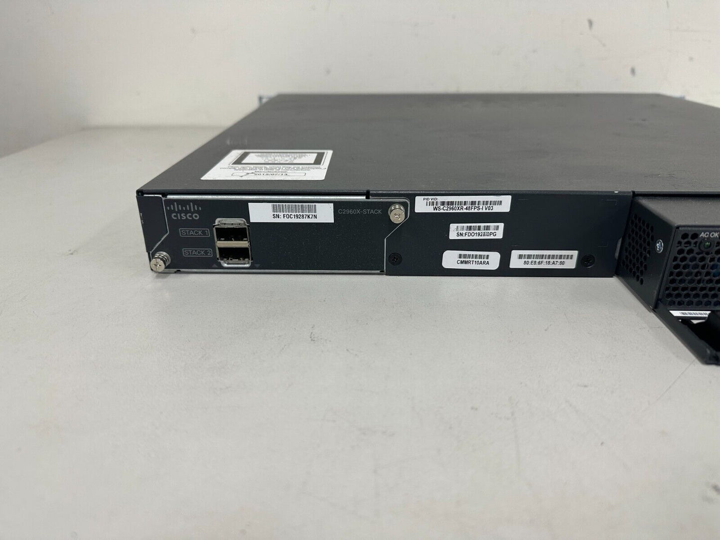 Cisco WS-C2960XR-48FPS-I Catalyst 2960XR Catalyst Switch 2960-XR - 2x PSU 1025W