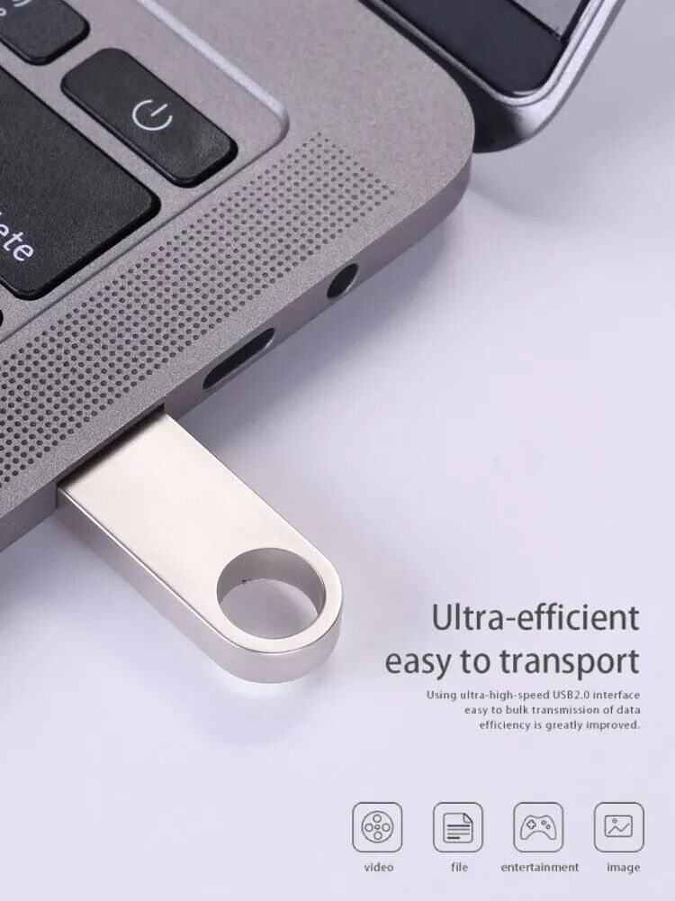 5 Pack lot 16GB Data Storage USB 2.0 Flash Drive Metal Mini Memory Stick New