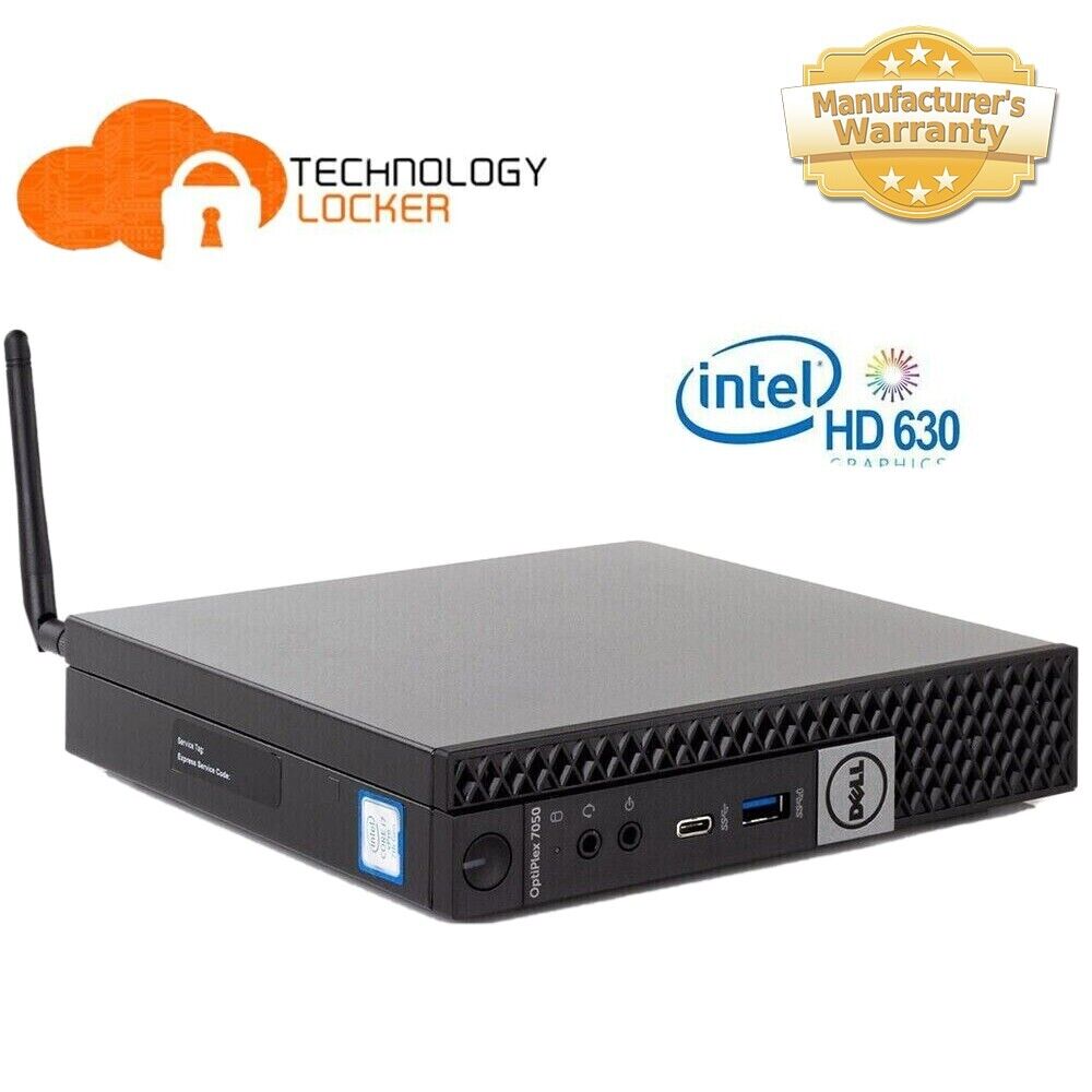 Dell OptiPlex 7050 Micro PC i5-7500T @2.7 8GB RAM 512GB SSD Win 11 WiFi WNTY 24