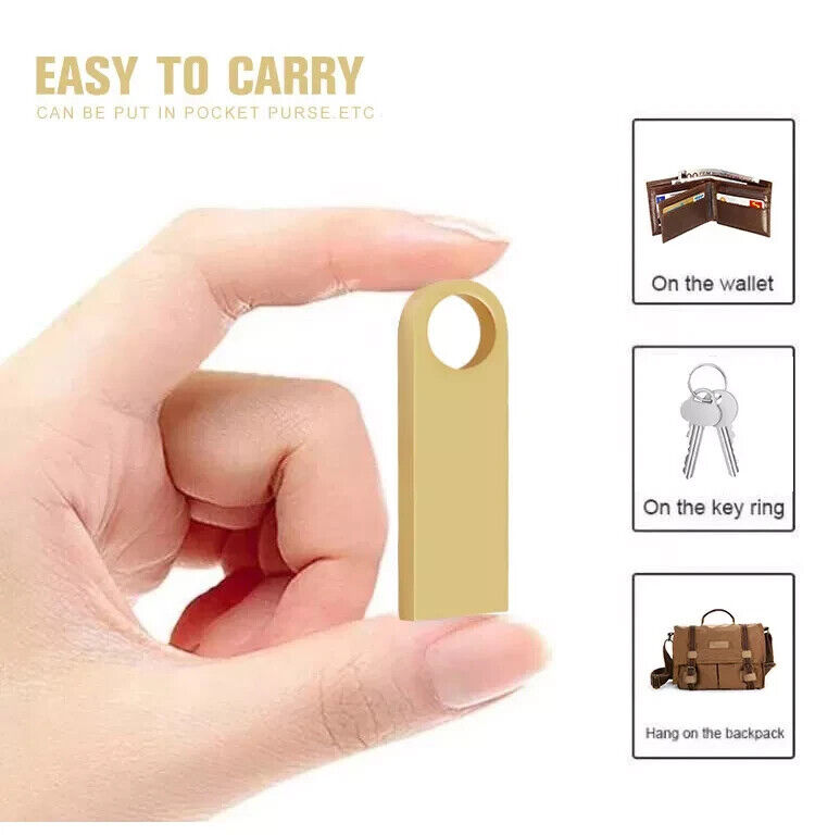 5 Pack lot 16GB Data Storage USB 2.0 Flash Drive Metal Mini Memory Stick New
