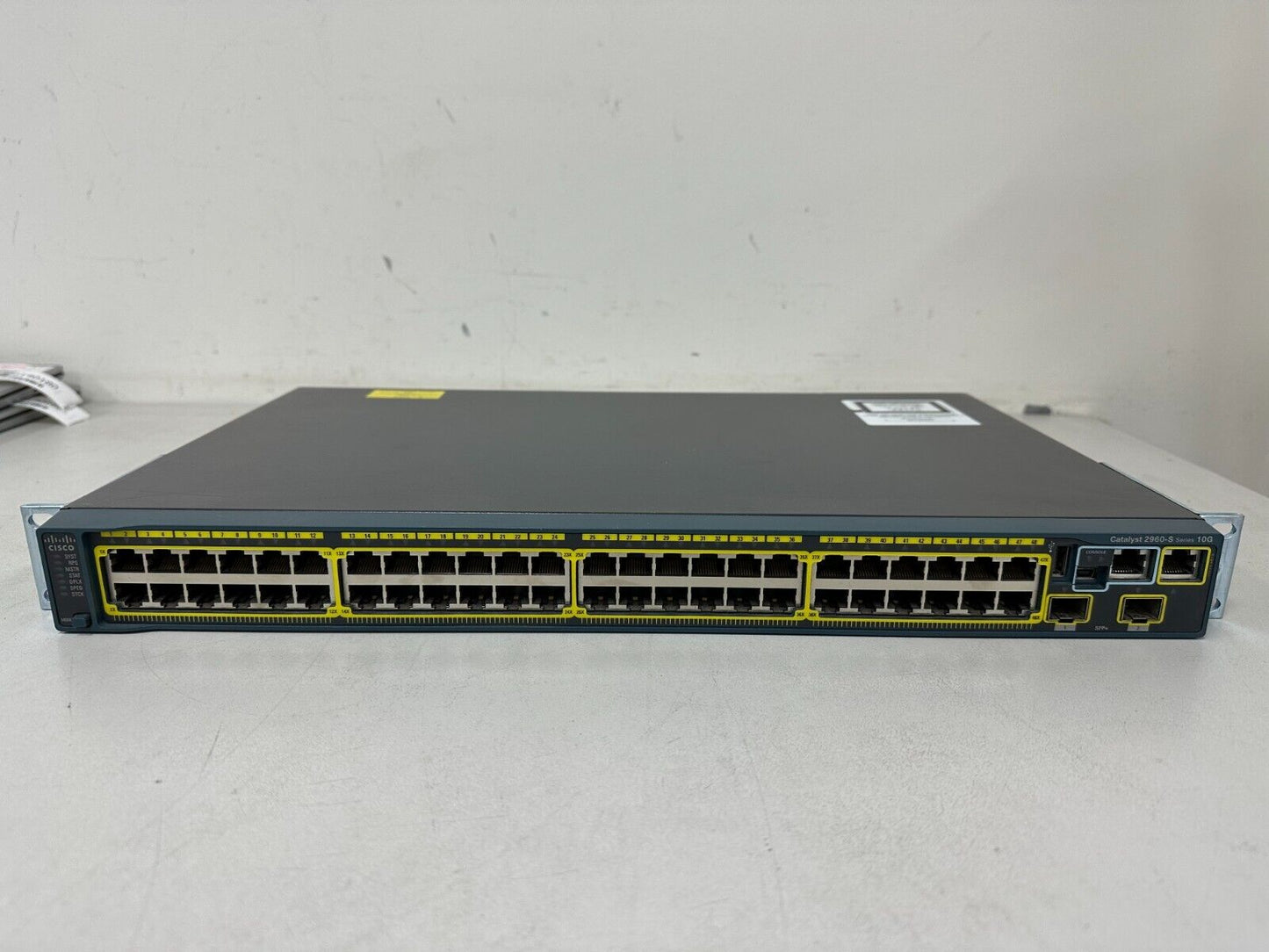 Cisco WS-C2960S-48TD-L Catalyst 48 Gigabit PoE Switch with Rack Mount Brackets