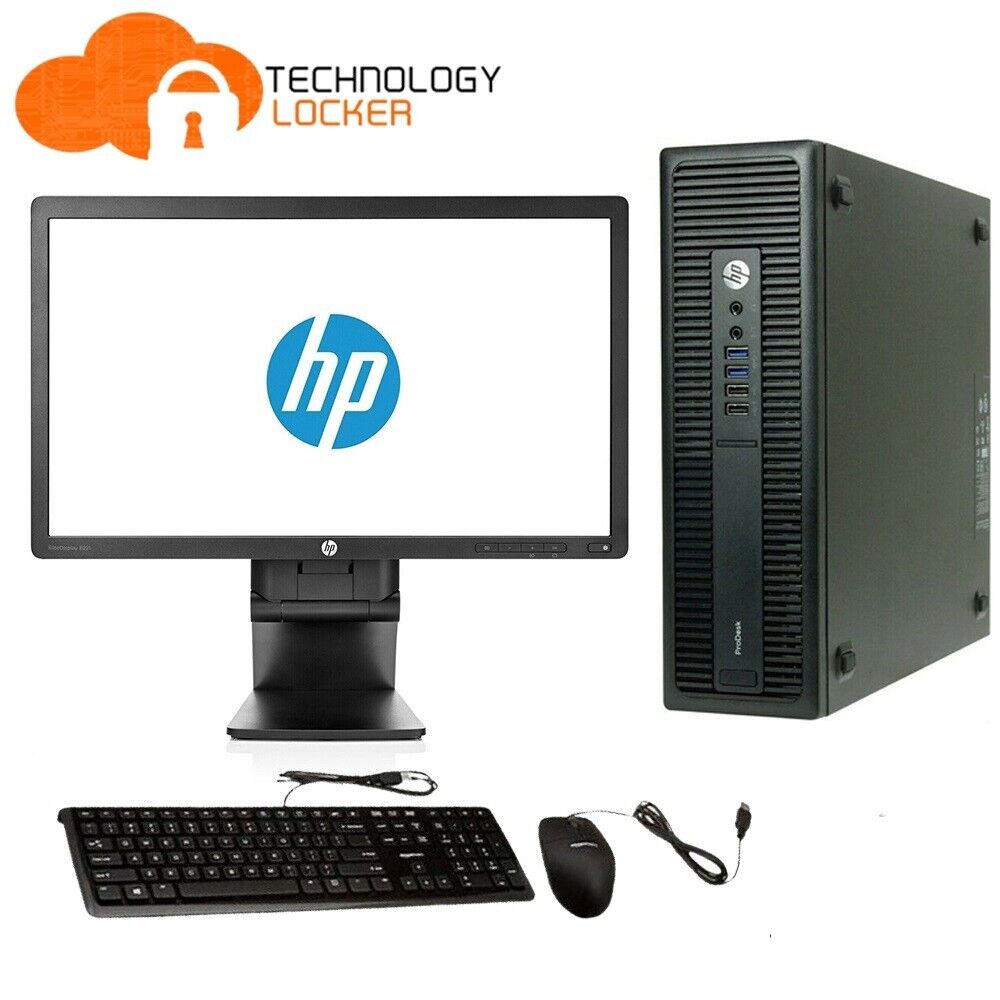 HP ProDesk 600 G2 SFF Bundle PC i3-6100 4GB 500GB + E221 22" Monitor Win 11