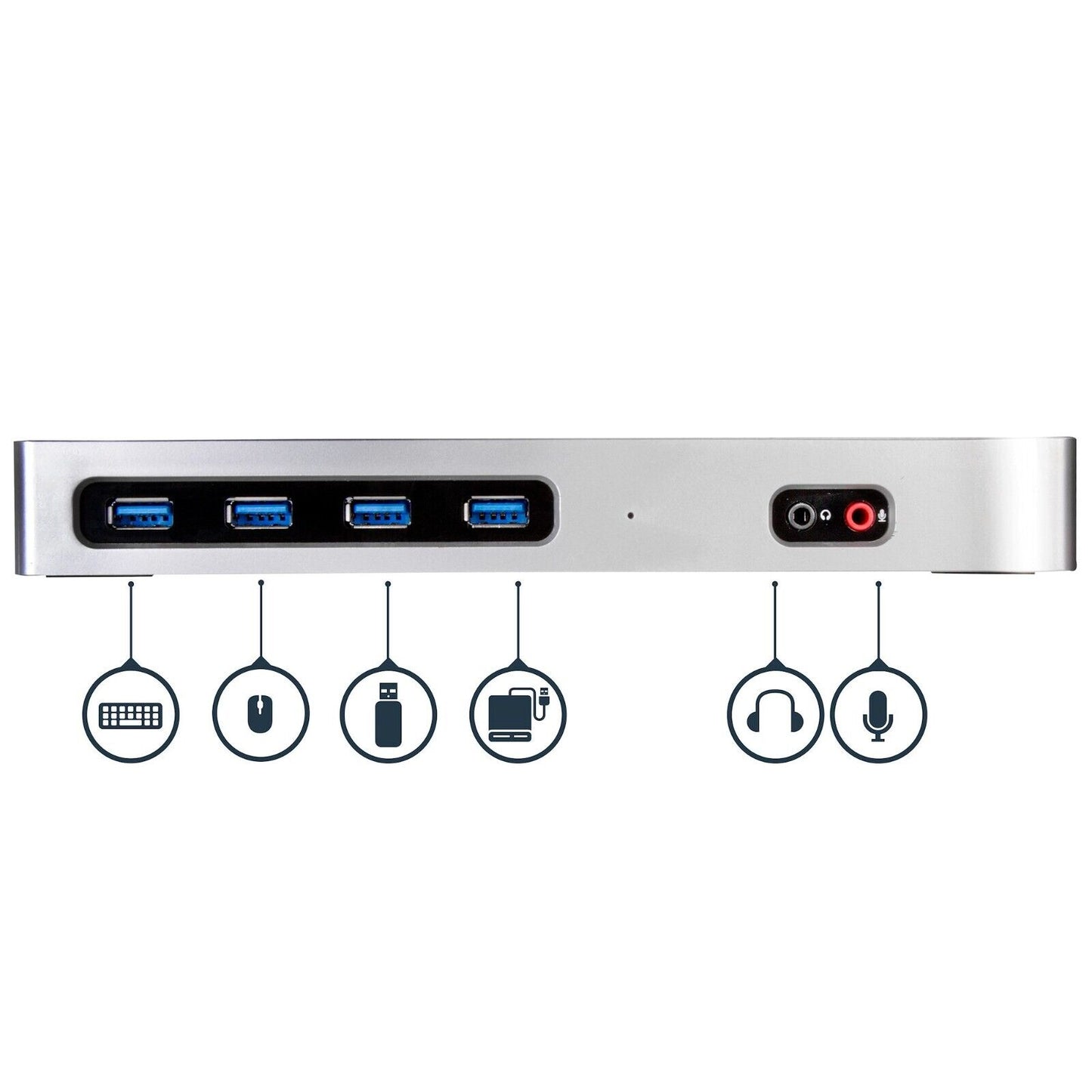 StarTech USB-A & C DK30A2DH 4K 60Hz Plug & Display Dock Dual Monitors No Adapter