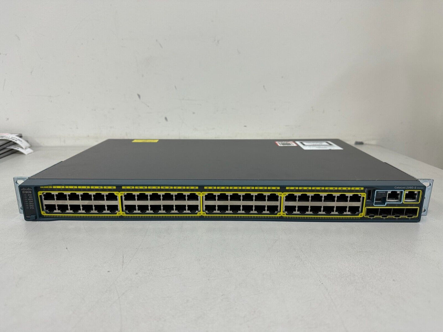 Cisco WS-C2960S-48TS-L Catalyst 48 Gigabit PoE Switch with Rack Mount Brackets