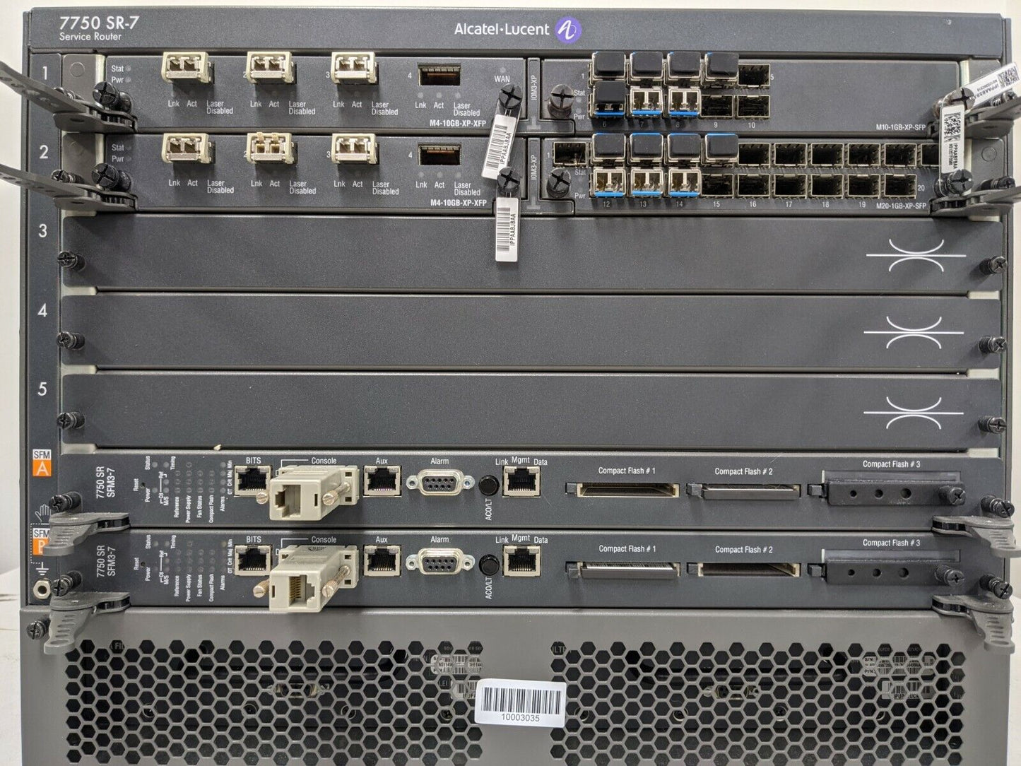 Alcatel-Lucent 7750 SR-7 Service Router IOM3-XP M20-1GB-XP-SFP SR SFM3-7 M4-10GB