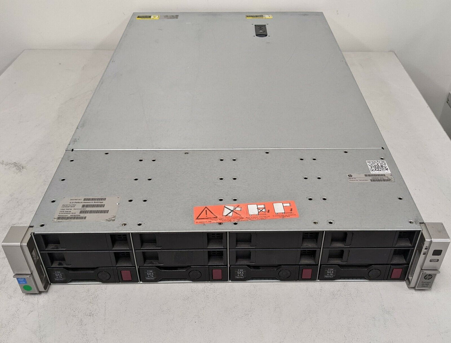 HP DL380 G9 Server 2x CPU E5-2620 v3 @2.40GHz 32GB RAM 4x 600GB SAS Array P440ar