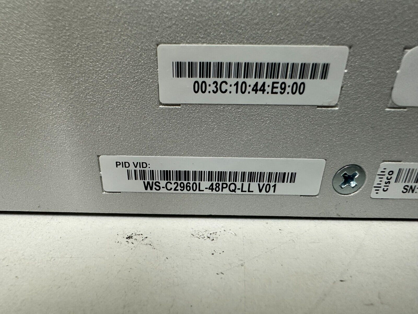 Cisco WS-C2960L-48PD-LL Catalyst Switch with Rack Mount Brackets