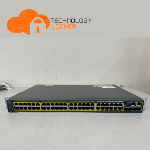 Cisco WS-C2960S-48TS-L Catalyst 48 Gigabit PoE Switch with Rack Mount Brackets