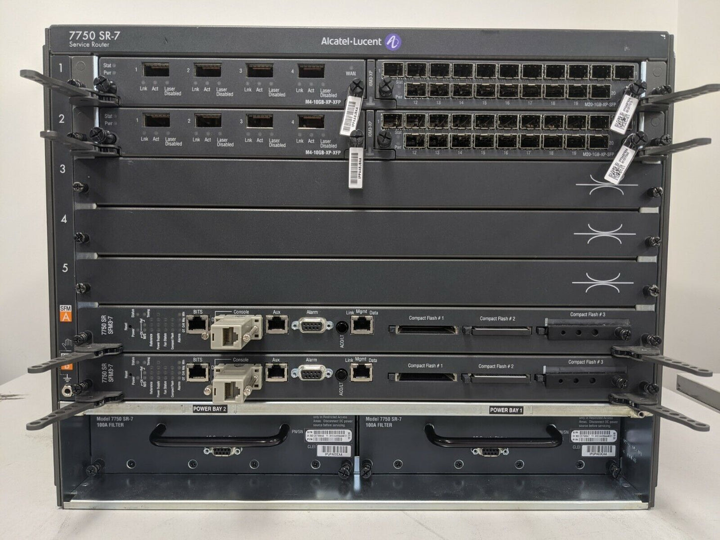 Alcatel-Lucent 7750 SR-7 Service Router IOM3-XP M20-1GB-XP-SFP SR SFM3-7 M4-10GB