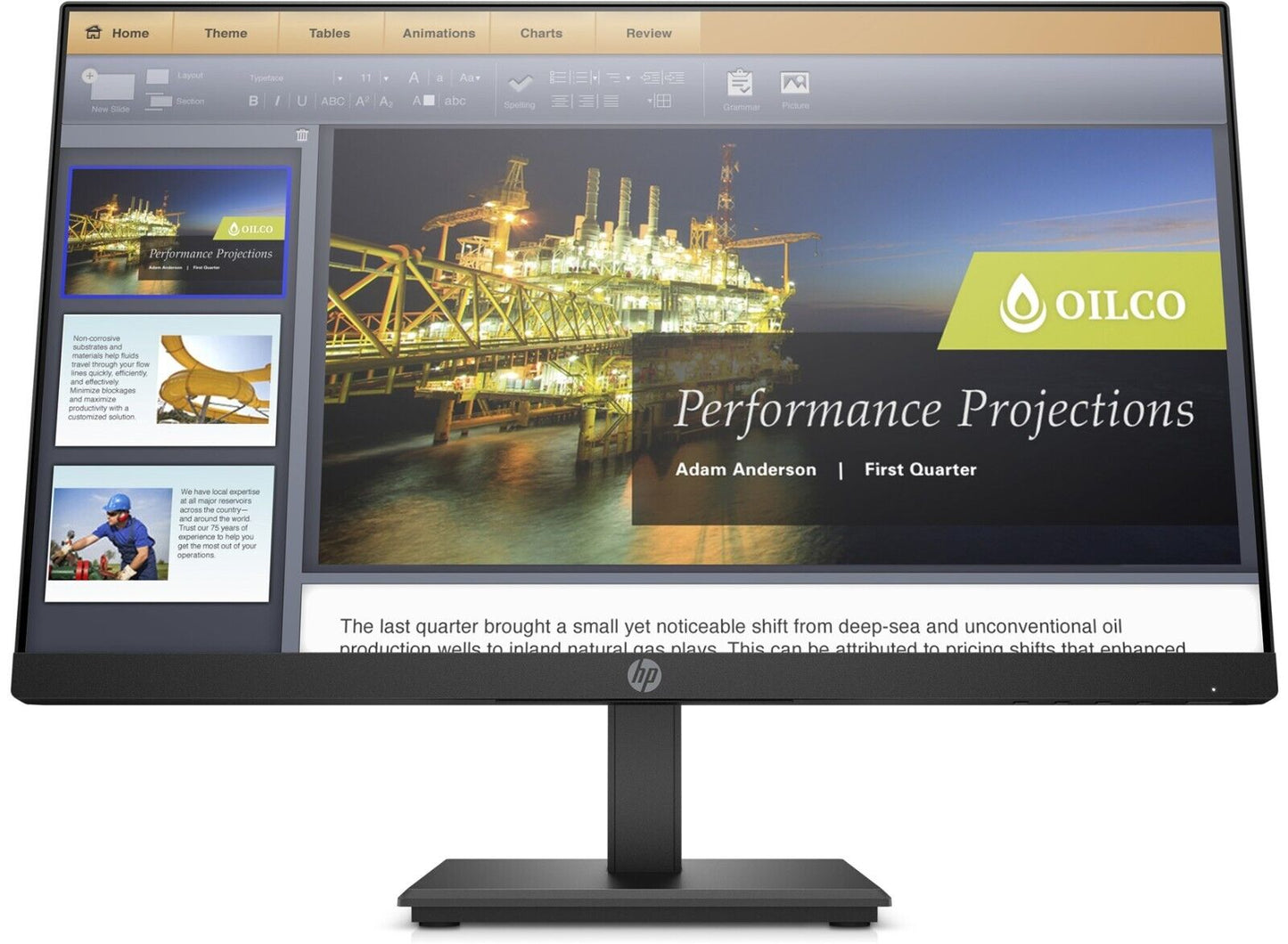 HP P224 21.5" IPS Anti-Glare LED Backlit Monitor FHD VGA HDMI DP NO STAND