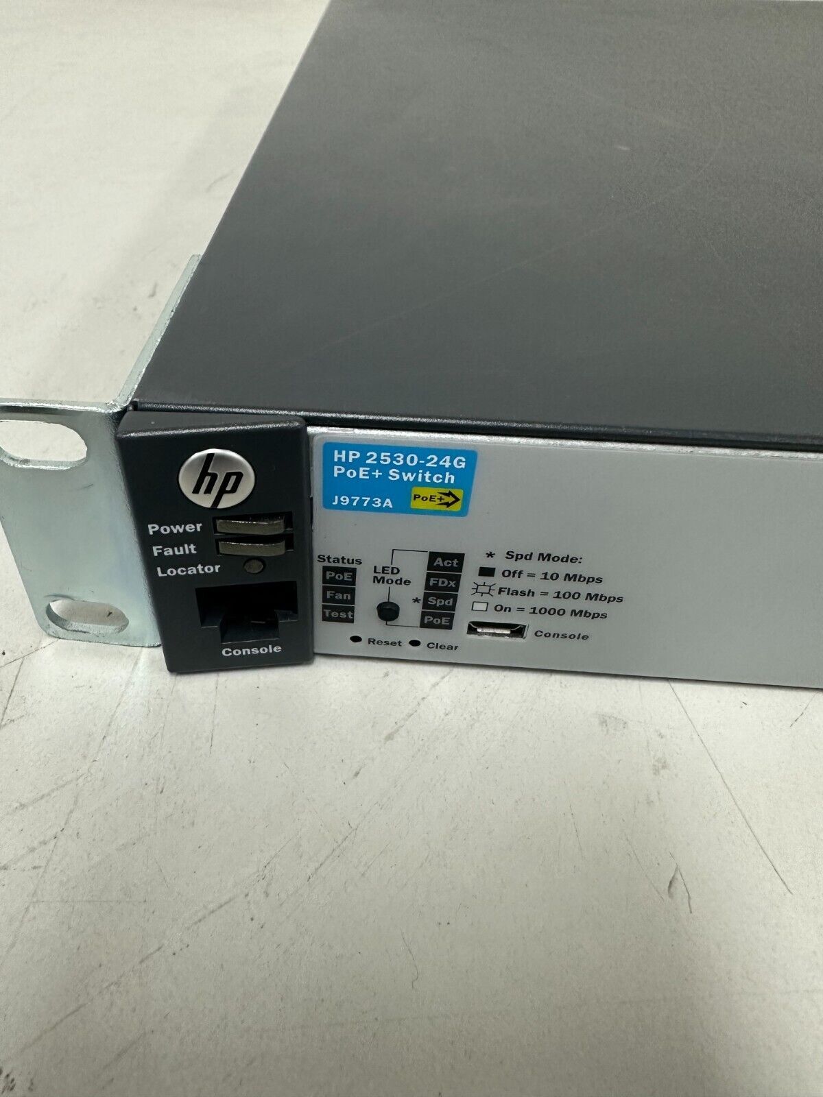 HP 2530-24G POE+ Switch J9773A 24 Port Gigabit POE+ Ports 4 SFP Ports