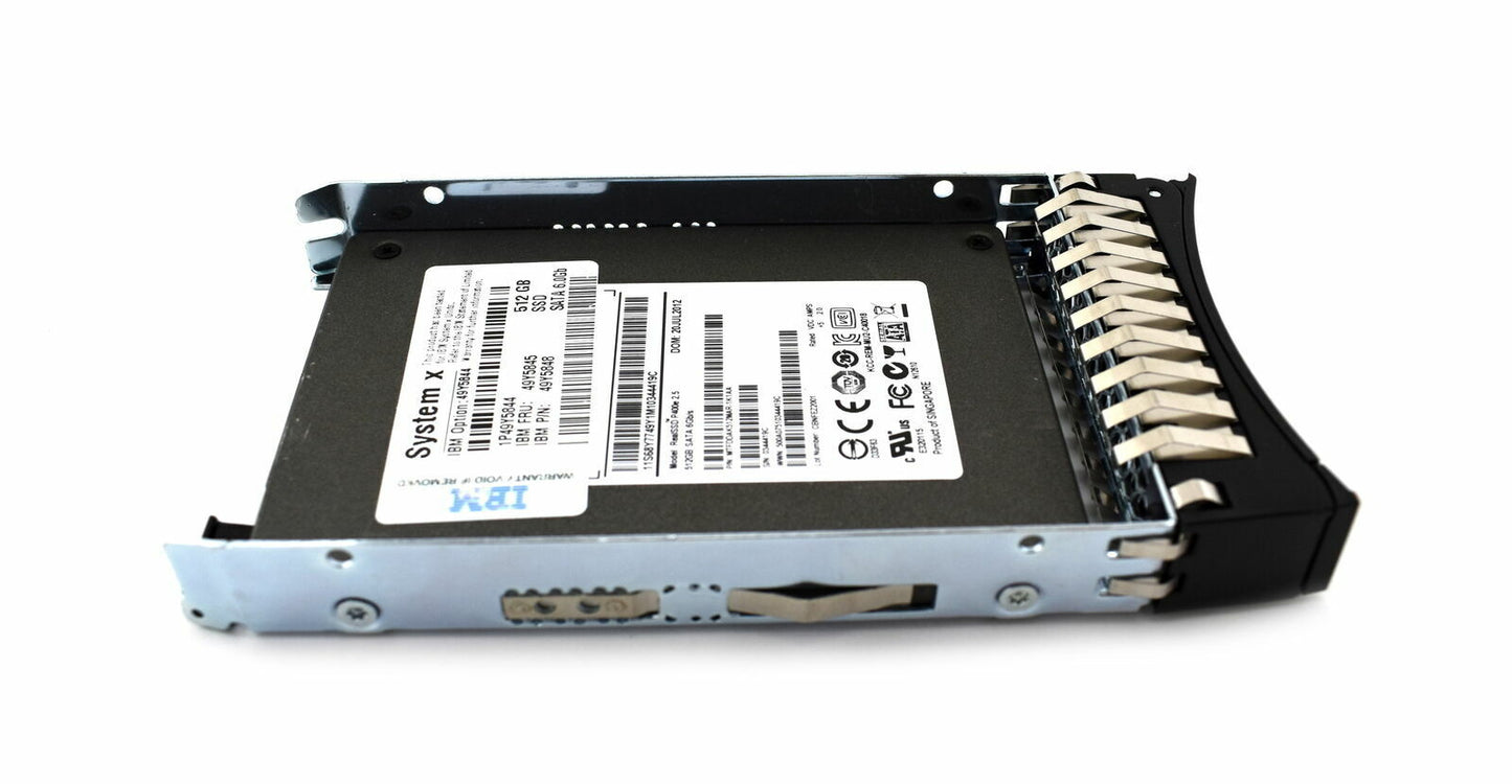 IBM 512GB 2.5" 6Gps MLC SATA HS Enterprise Value SSD for System X 49Y5845 49Y584