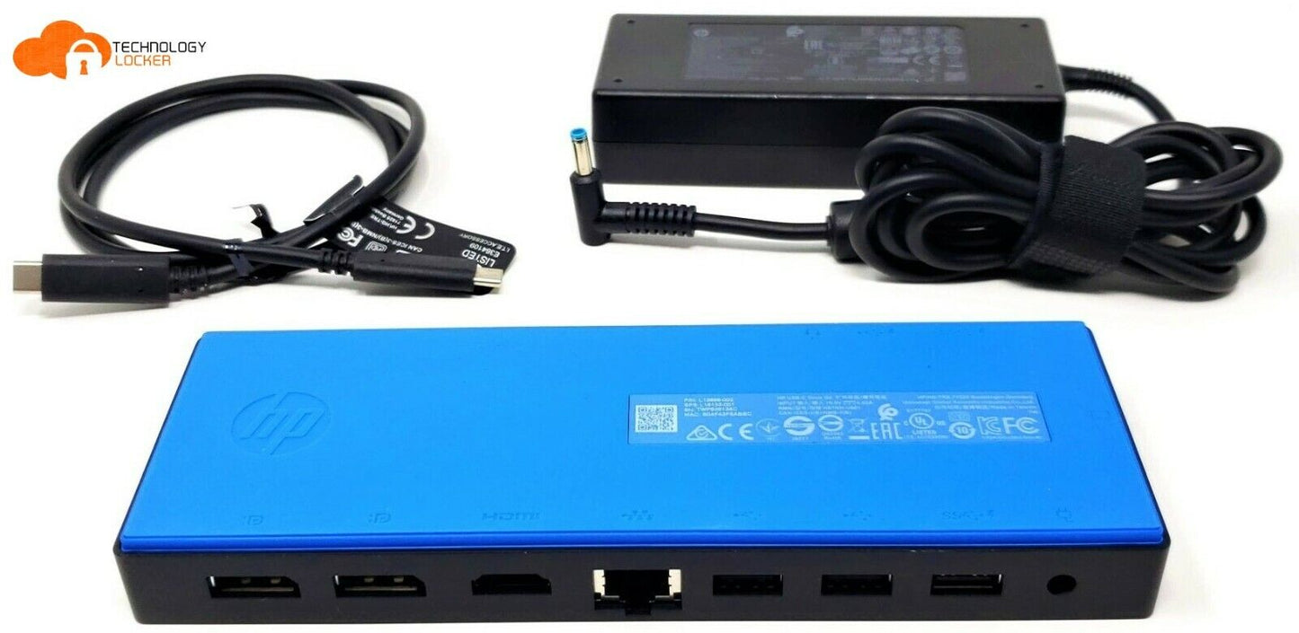 HP ELITE USB-C Dock G2 G3 G4 Station HSTNH-U601 USB 3.0 HDMI DP RJ45 with 90W AC