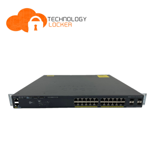 Cisco WS-C2960XR-24TS-I V06 Catalyst 2960-XR 24 PoE+ Switch Mount Rack & 2 PSU