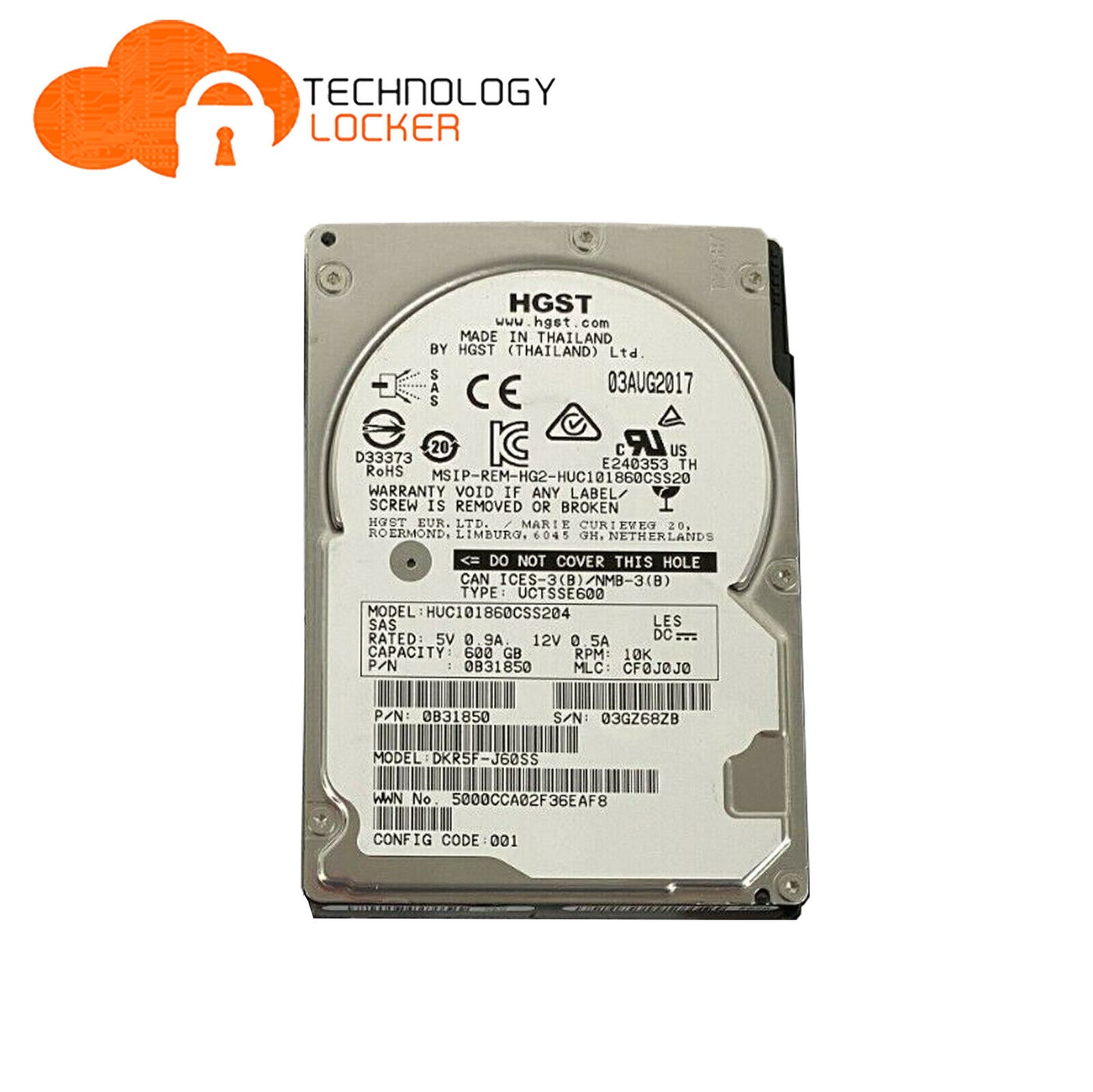 HITACHI 6HGSS 3282390-A 600GB SAS 2.5" 10K RPM HDD ST600MM006 HUC101860CSS204
