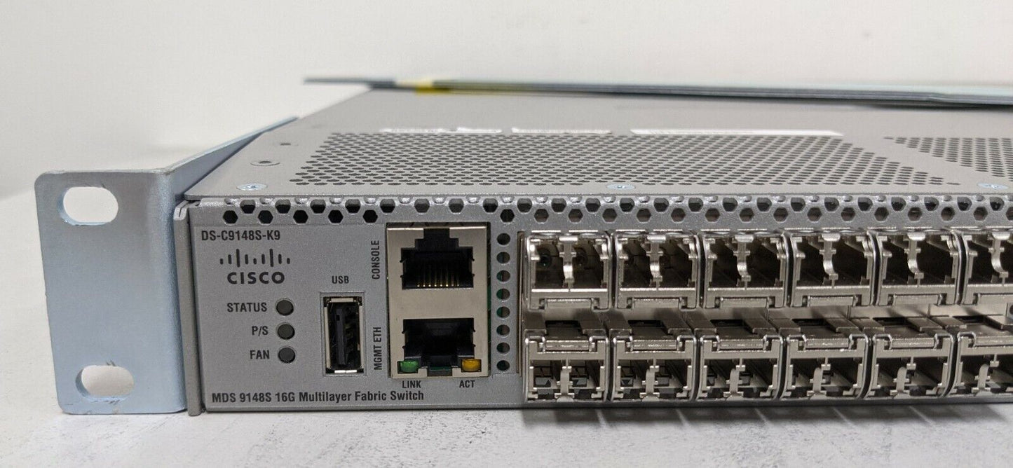 CISCO MDS DS-C9148S-12PK9 16G 12P-Active Multilayer Fabric Switch 12x 16Gb SFP+