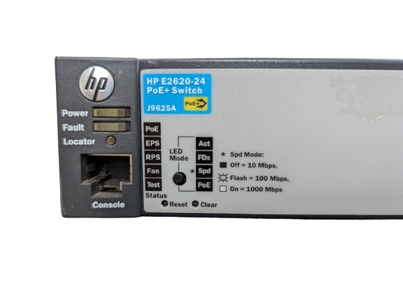 HP 2620-24 PoE+ Switch J9625A 24 Port Gigabit POE+ Ports 2 Gig-T 2 SFP Ports