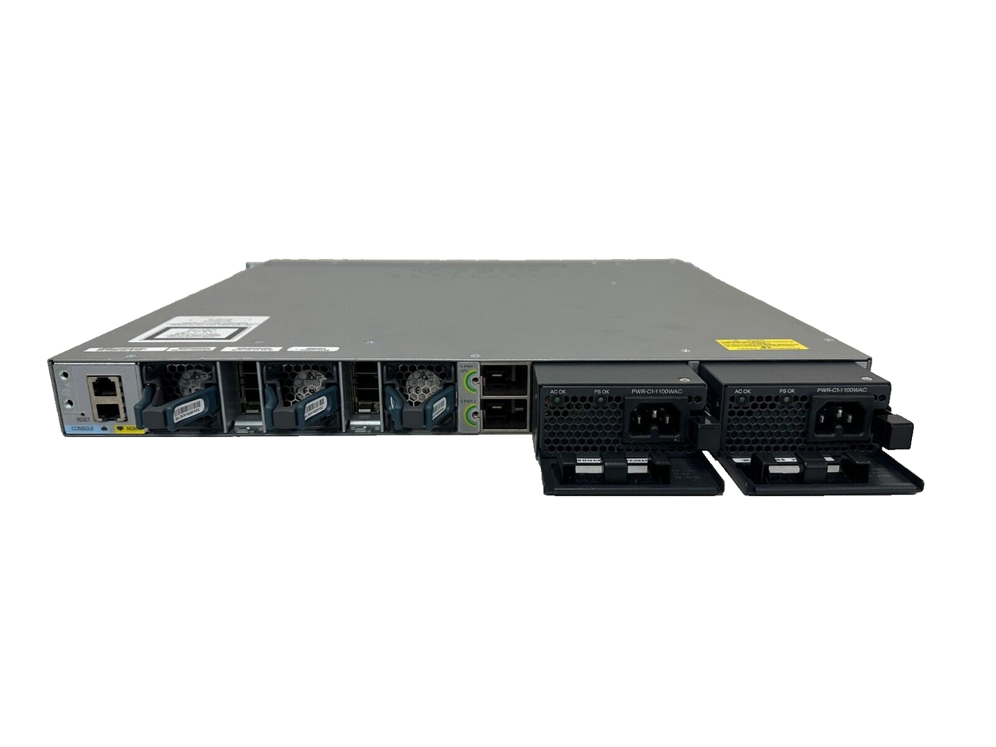 Cisco WS-C3850-48U-S V03 Catalyst 3850 48 PoE+ Switch Mount Rack & 2 PSU