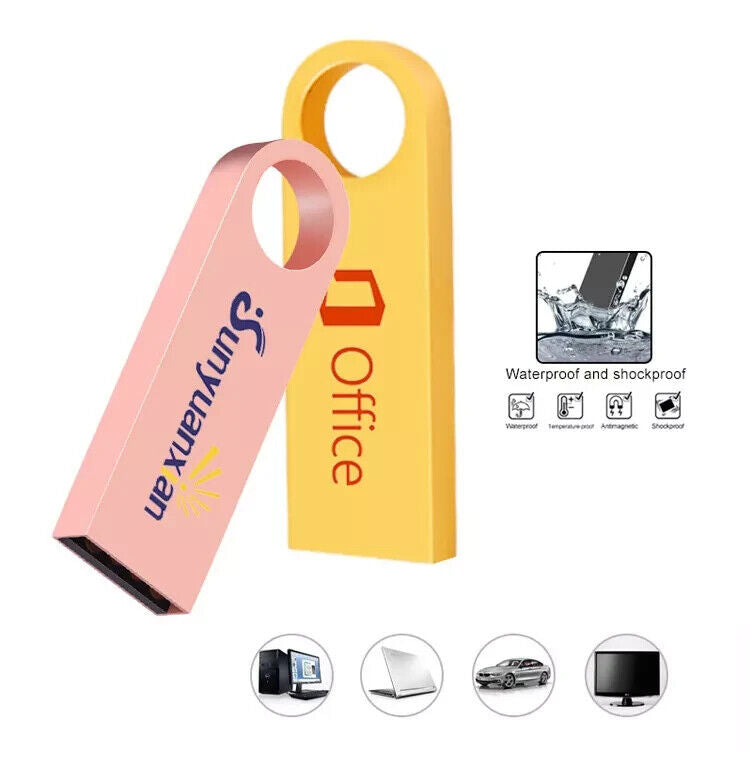 5 Pack lot 16GB Data Storage USB 2.0 Flash Drive Metal Mini Memory Stick New