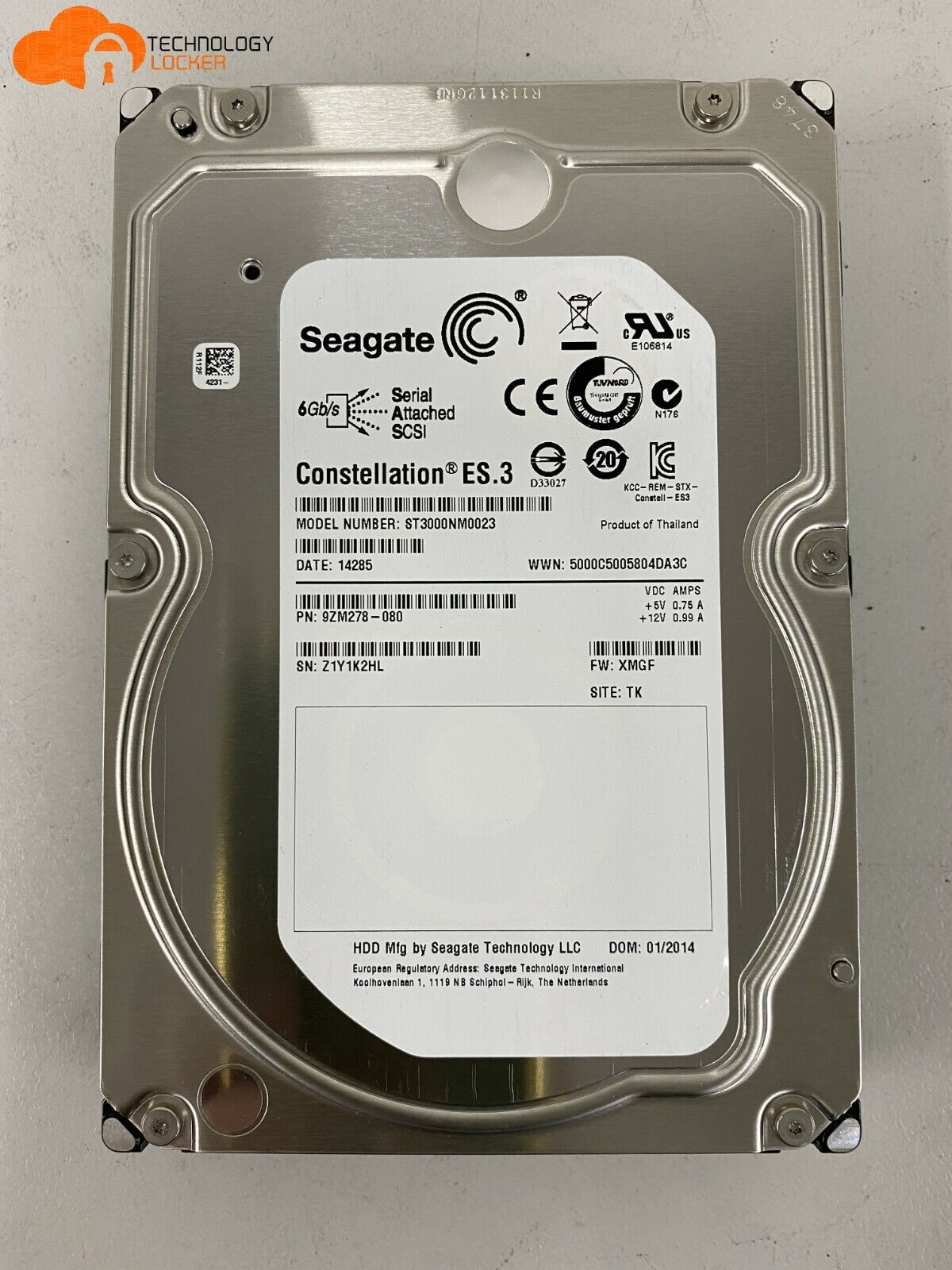 Seagate Constellation ST3000NM0023 3TB SAS 6GBps 3.5" HDD