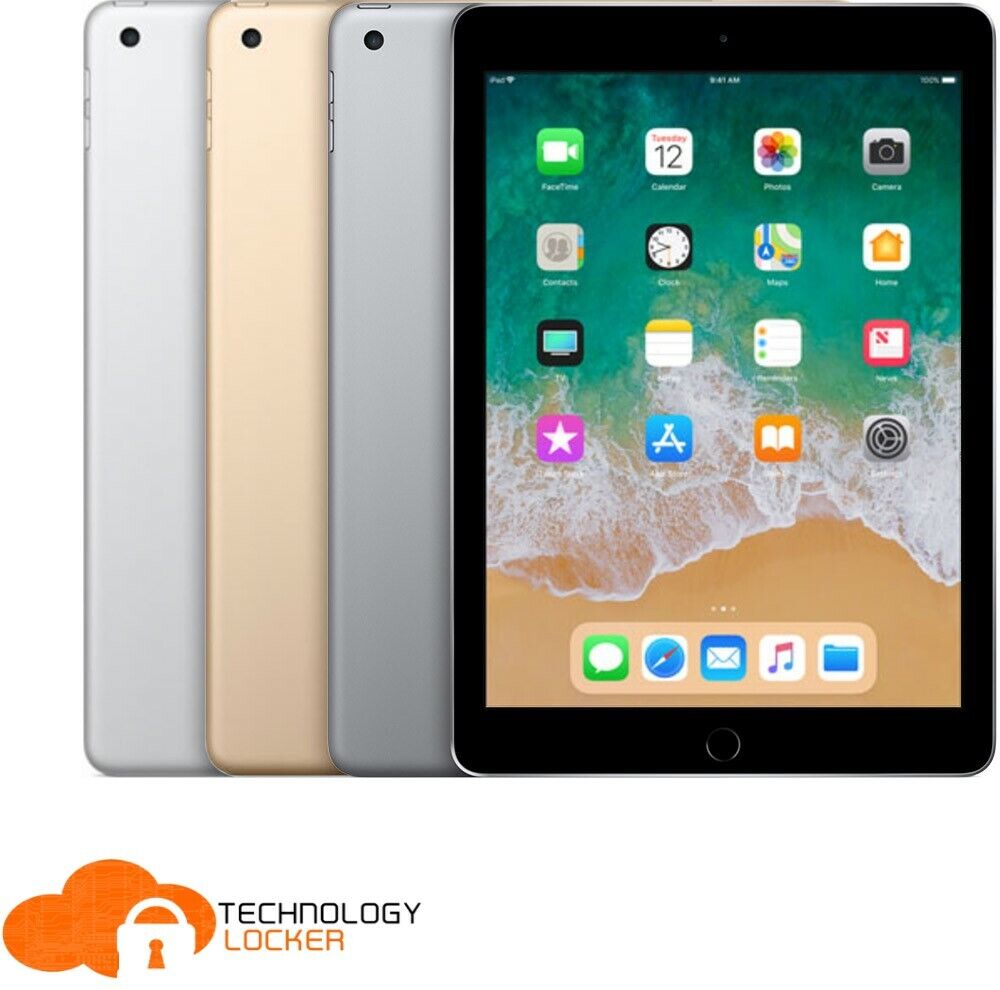 Apple A1822 iPad 5th Gen 2017 9.7" Tablet Retina 128GB Wi-Fi Unlocked Charger