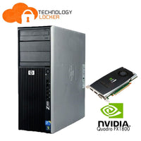 HP Z400 Workstation Xeon W3520 @2.67 8GB RAM 120GB SSD 2TB HDD Win 10 Quadro FX
