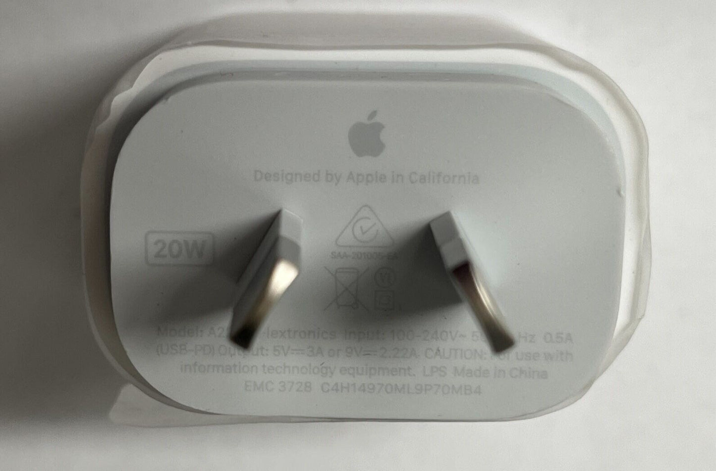 Apple USB-C Power Adapter 20w USB-C to Lightning Cable Fast Charger 1M Genuine