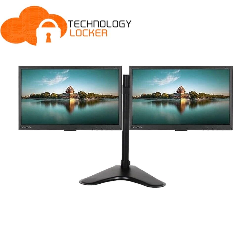 Dual Lenovo Thinkvision LT2252PwA  22" 1680 x 1050 LCD Monitor VGA DVI DP