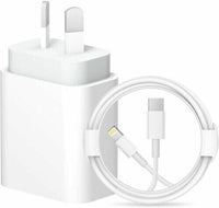 Apple USB-C Power Adapter 20w USB-C to Lightning Cable Fast Charger 1M Genuine