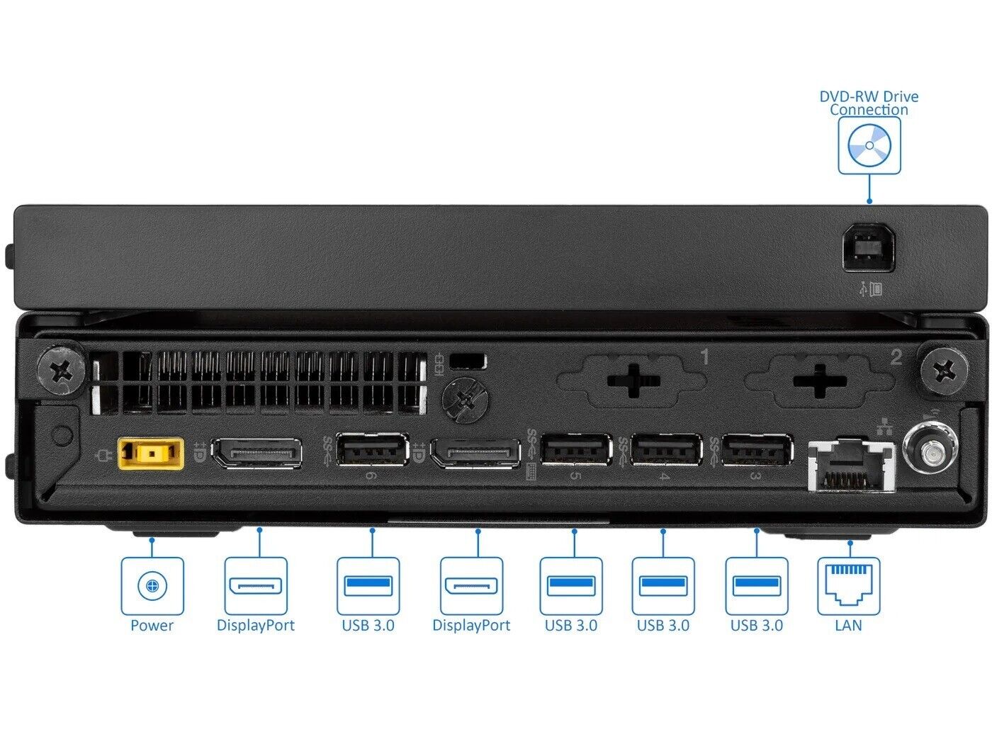 Lenovo M910q Tiny PC Intel i5-7500T @2.7 8GB RAM 256GB SSD Win 11 Pro DVD-RW