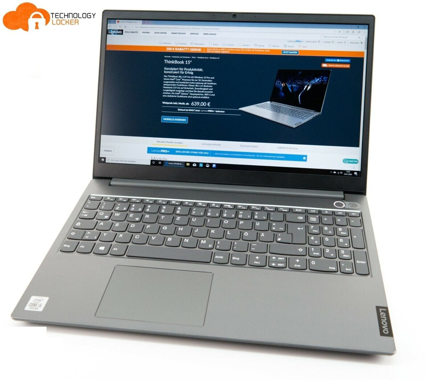 Lenovo ThinkBook 15-IML 15" Laptop i7-10510U 16GB RAM 256GB SSD Win 11 Radeon