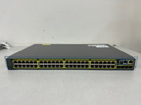 Cisco WS-C2960S-48TS-L Catalyst 48 Gigabit PoE Switch with Rack Mount Brackets