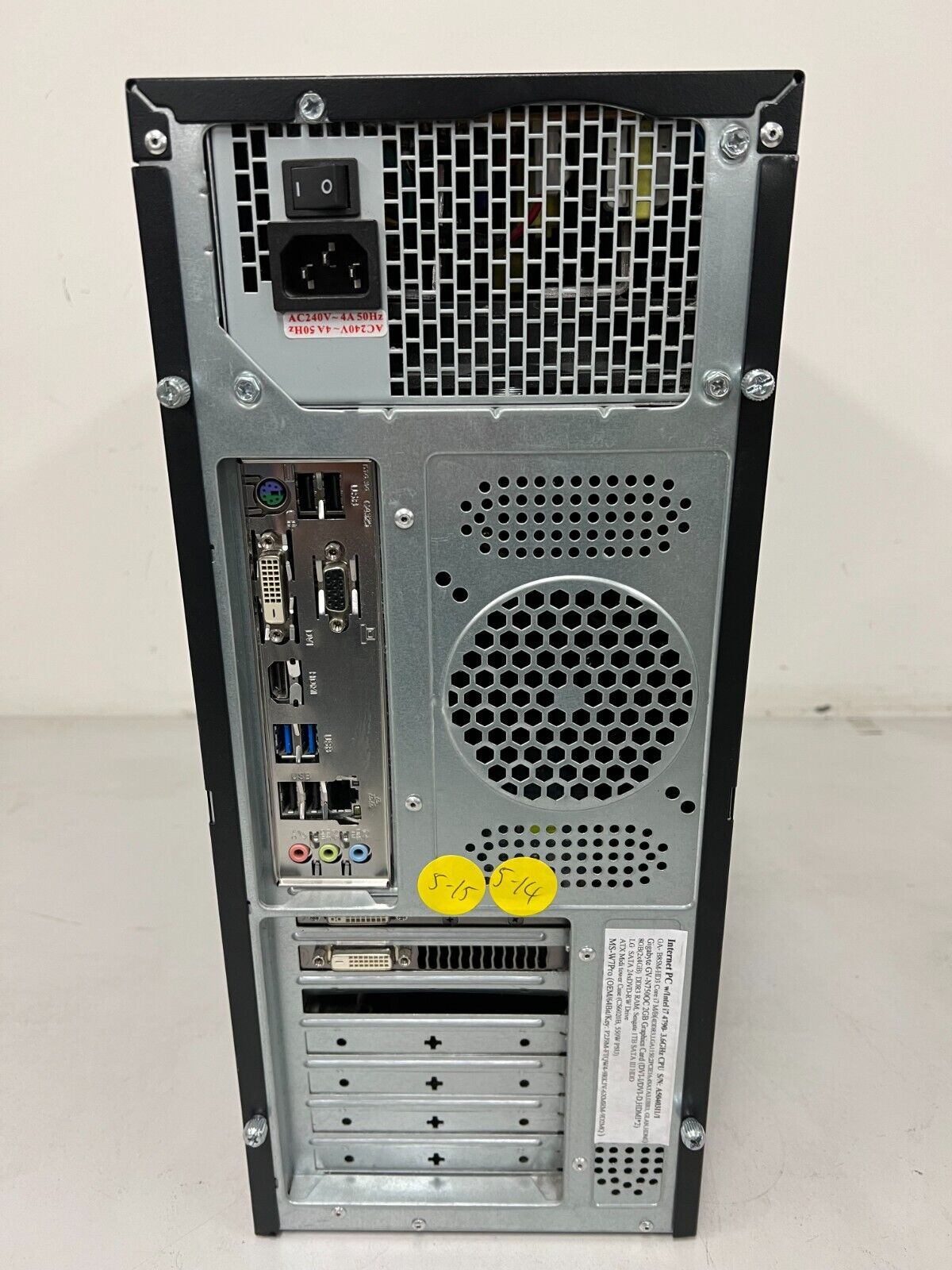 Gigabyte GA-H97-HD3 Gaming PC i7-4790 16GB RAM 120GB SSD 1TB HDD GTX 750 Win 11