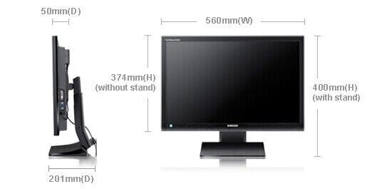 Samsung SA450 S24A450BW 24" Widescreen 1920x 1200 TN Backlit LCD Monitor VGA DVI